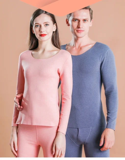 Solid Colour Thermal Underwear Set - Image 5