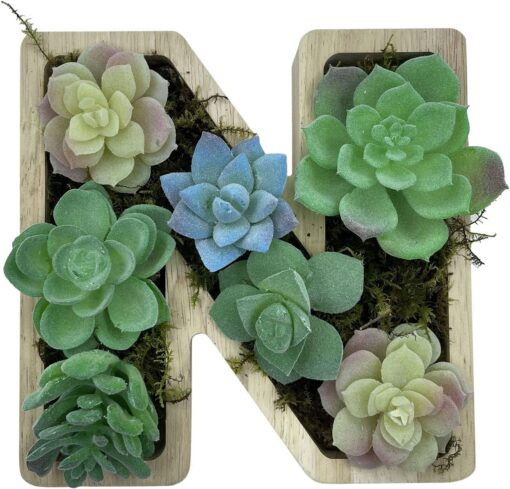 Wood Letter Shaped Planter - Image 16