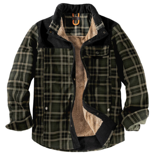 Retro Plaid Warm Fleece Jacket - Image 12