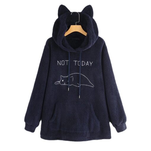 Not Today Lazy Cat Hoodie - Image 6