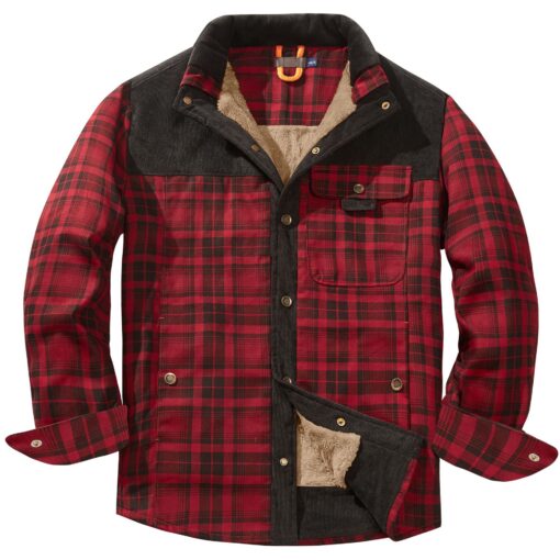 Retro Plaid Warm Fleece Jacket - Image 6