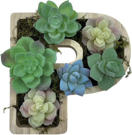 Wood Letter Shaped Planter - Image 18