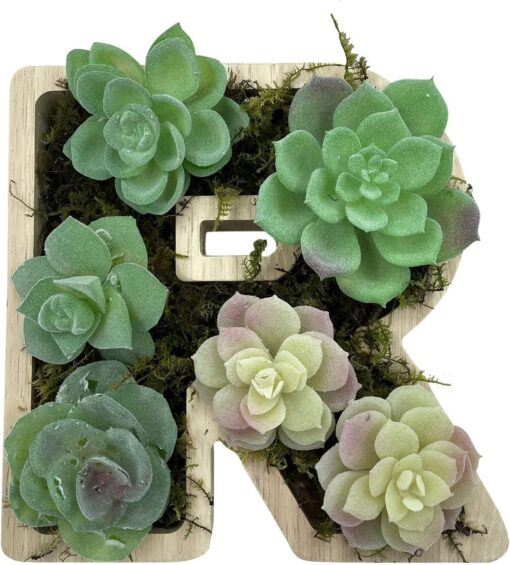 Wood Letter Shaped Planter - Image 20