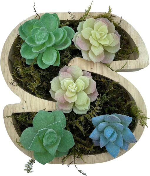 Wood Letter Shaped Planter - Image 21