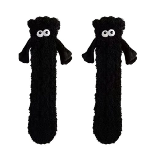 Magnetic Couple Holding Hands Velvet Socks - Image 21