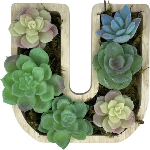 Wood Letter Shaped Planter - Image 23