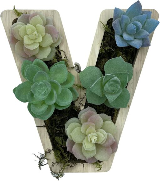 Wood Letter Shaped Planter - Image 24