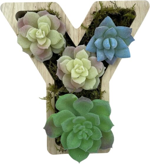 Wood Letter Shaped Planter - Image 27