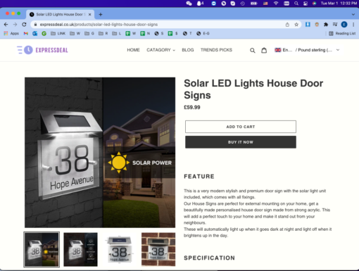 Solar LED Lights House Door Signs - Image 8