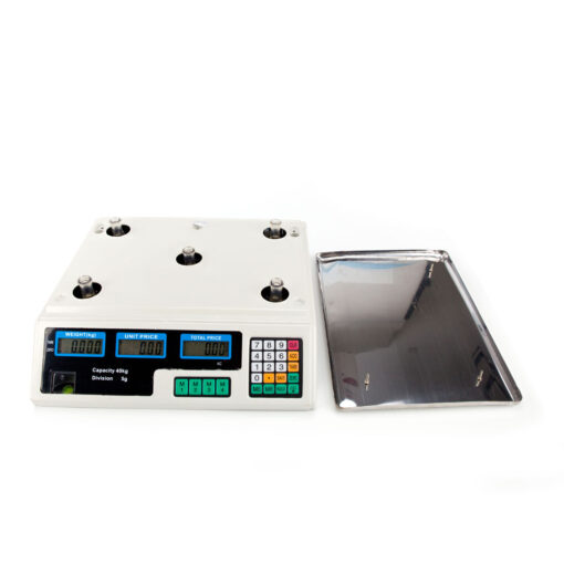 Digital Price Computing Scale for Vegetable UK Plug Silver & White - Image 2