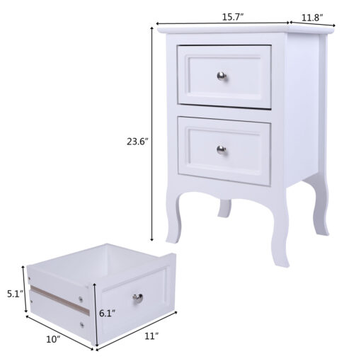 Country Style Two-Tier Night Table - Image 18