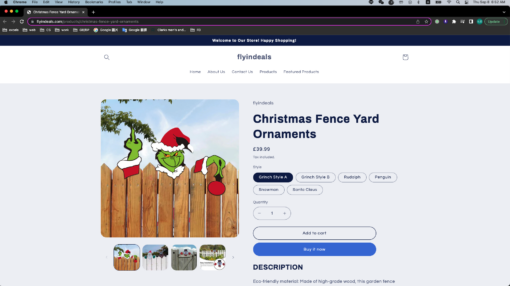 Christmas Fence Yard Ornaments - United Kingdom