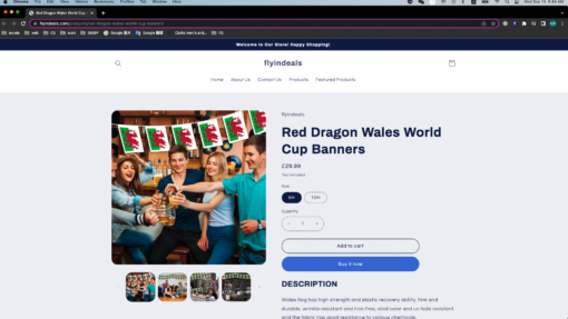 Red Dragon Wales World Cup Banners - United Kingdom - Image 3