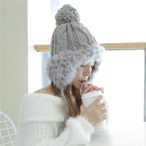 Winter Thick Warm Ears Knitted Beanies - United Kingdom - Image 9