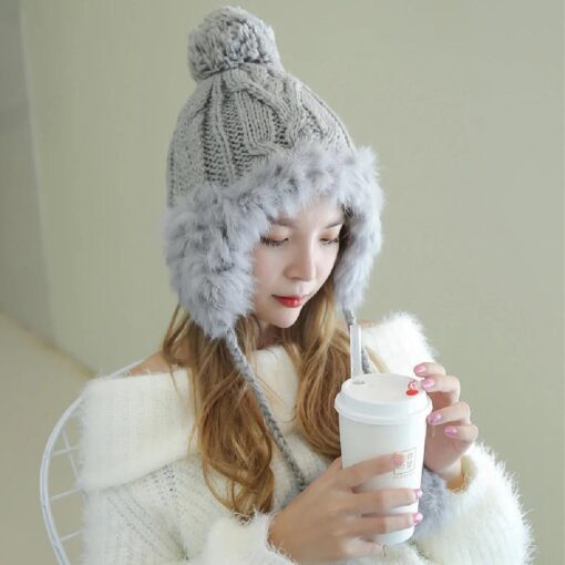 Winter Thick Warm Ears Knitted Beanies - United Kingdom - Image 15