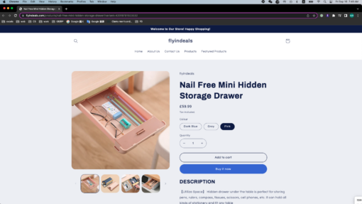 Nail Free Mini Hidden Storage Drawer - United Kingdom - Image 3