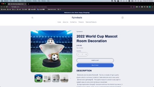 2022 World Cup Mascot Room Decoration - United Kingdom - Image 5