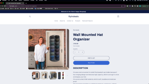 Wall Mounted Hat Organizer - United Kingdom