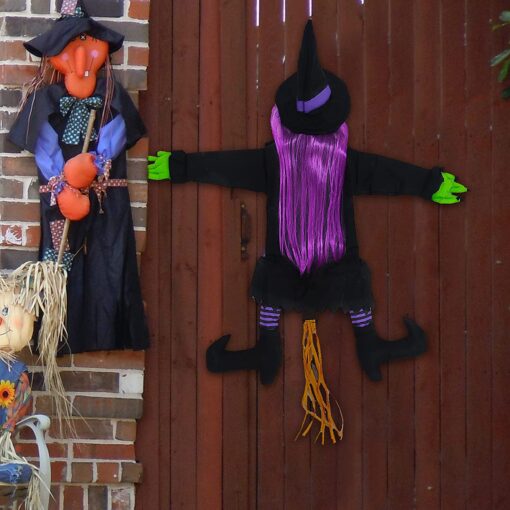 Creative Witch Ran Into Tree Halloween Yard Decor - United Kingdom - Image 6