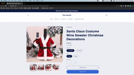 Santa Claus Costume Wine Sweater Christmas Decorations - United Kingdom