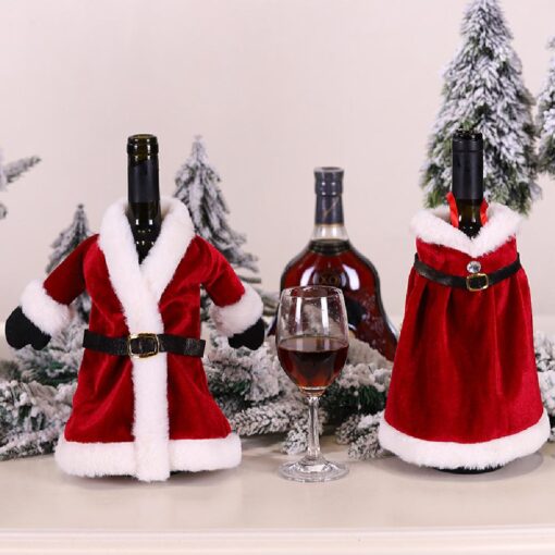 Santa Claus Costume Wine Sweater Christmas Decorations - United Kingdom - Image 4