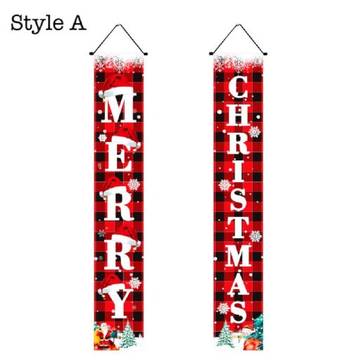 2 Pcs Christmas Hanging Banner Party Decor - United Kingdom