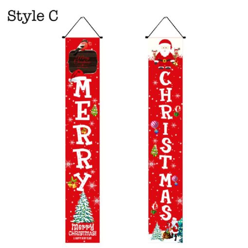 2 Pcs Christmas Hanging Banner Party Decor - United Kingdom - Image 4