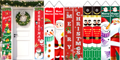 2 Pcs Christmas Hanging Banner Party Decor - United Kingdom - Image 10