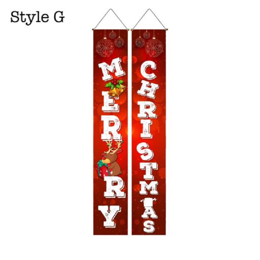 2Pcs Christmas Porch Hanging Flag - United Kingdom - Image 9