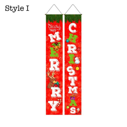 2Pcs Christmas Porch Hanging Flag - United Kingdom - Image 11