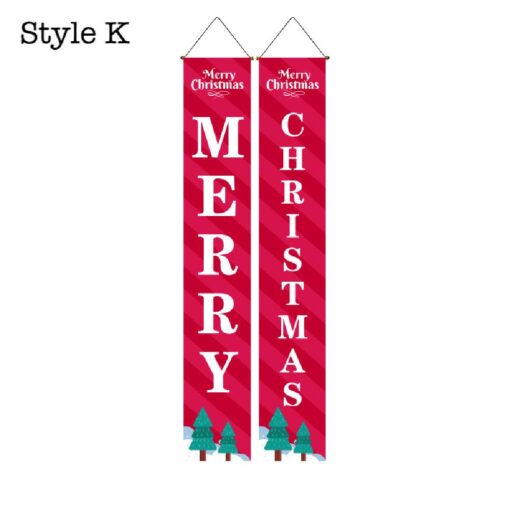 2Pcs Christmas Porch Hanging Flag - United Kingdom - Image 13