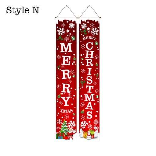 2Pcs Christmas Porch Hanging Flag - United Kingdom - Image 16