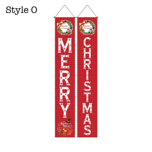 2Pcs Christmas Porch Hanging Flag - United Kingdom - Image 17