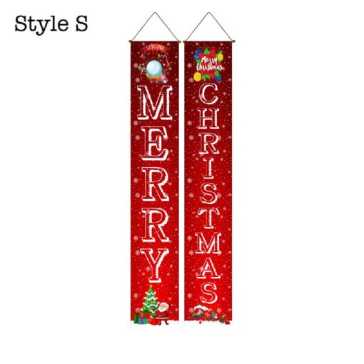 2Pcs Christmas Porch Hanging Flag - United Kingdom - Image 21