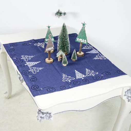 #xmas Embroidery Style Linen Christmas Table Runner - United Kingdom - Image 5