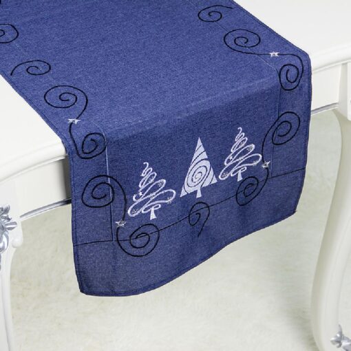 #xmas Embroidery Style Linen Christmas Table Runner - United Kingdom - Image 6