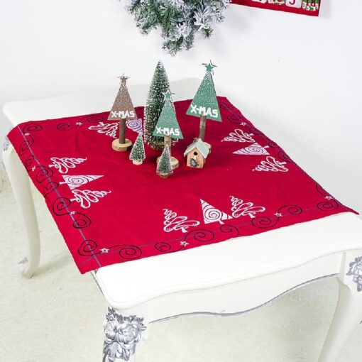 #xmas Embroidery Style Linen Christmas Table Runner - United Kingdom - Image 10