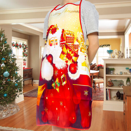 Adjustable Printed Christmas Apron - United Kingdom - Image 14