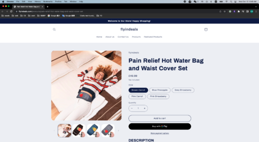 Pain Relief Hot Water Bag and Waist Cover Set - United Kingdom - Image 9