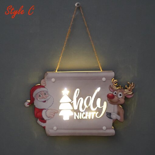 LED Wooden Christmas Door Sign - United Kingdom - Image 6