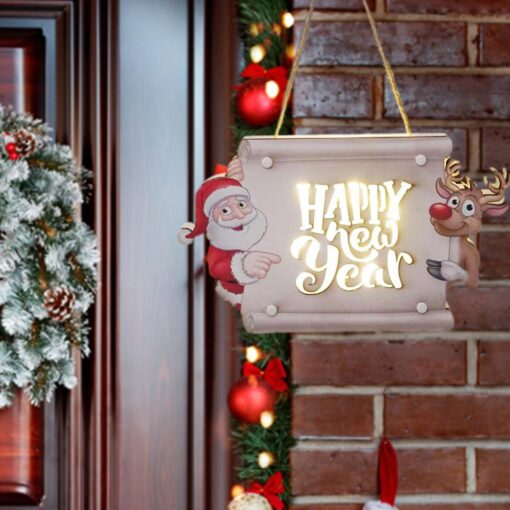 LED Wooden Christmas Door Sign - United Kingdom - Image 14