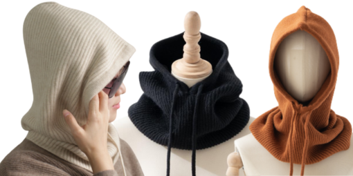 Knitted Hooded Neck Collar Cap - United Kingdom