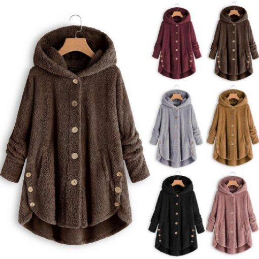 Oversized Fluffy Hooded Coat - United Kingdom - Image 2