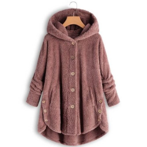 Oversized Fluffy Hooded Coat - United Kingdom - Image 16