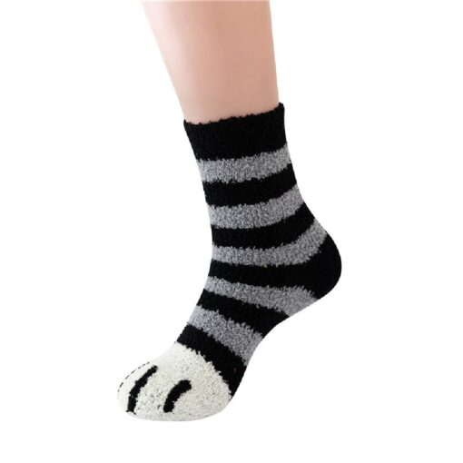 Winter Warm Fleece Cat Paws Socks - United Kingdom - Image 7