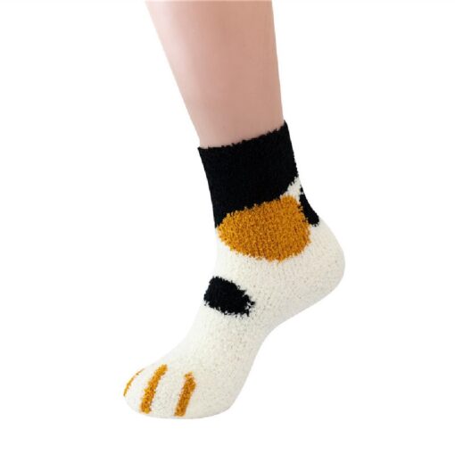 Winter Warm Fleece Cat Paws Socks - United Kingdom - Image 13