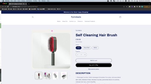 Self Cleaning Hair Brush - United Kingdom