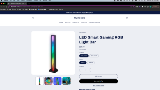 LED Smart Gaming RGB Light Bar - United Kingdom