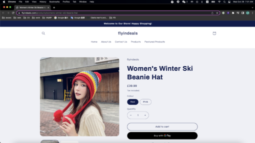 Women's Winter Ski Beanie Hat - United Kingdom - Image 4