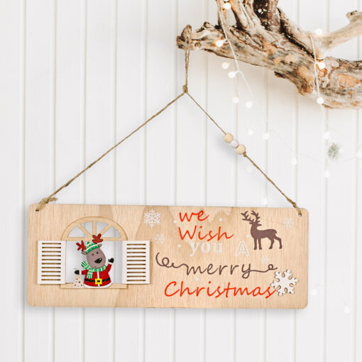 Christmas Wooden Door Hanging Sign - United Kingdom - Image 5